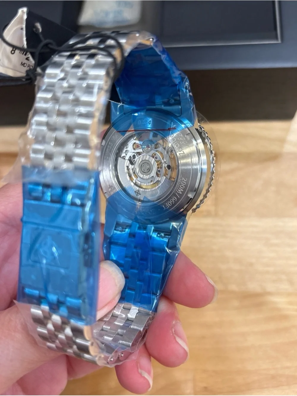 Zodiac Super Sea Wolf Auto Skeleton Dial Black Bezel Steel Bracelet Watch ZO9319